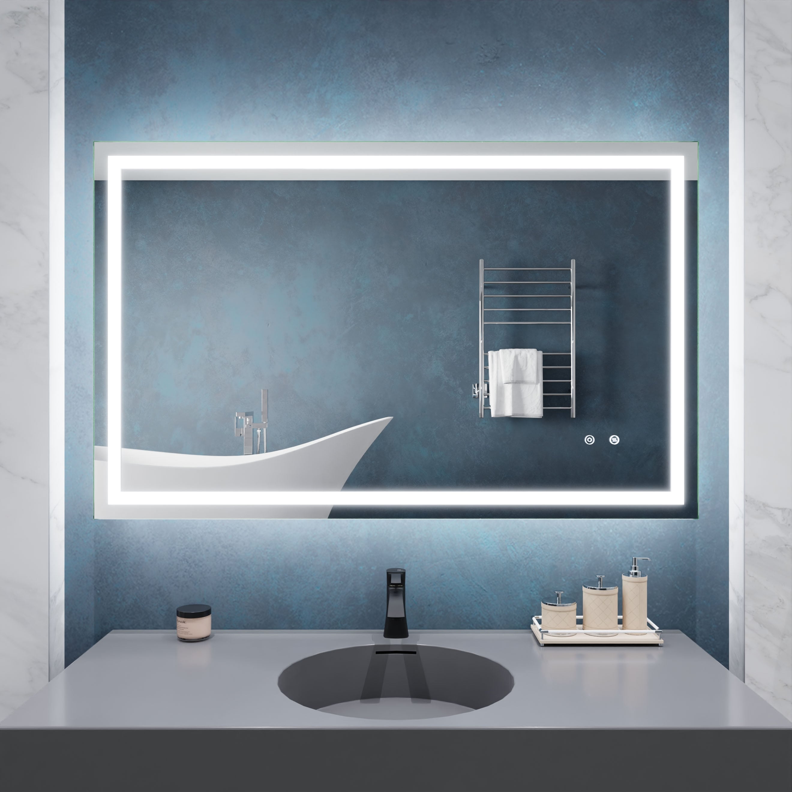 Cotidiana espejo joyero pared sin marco café claro (82.3 x 36.3 x 10.2 cm), Delivery Near You