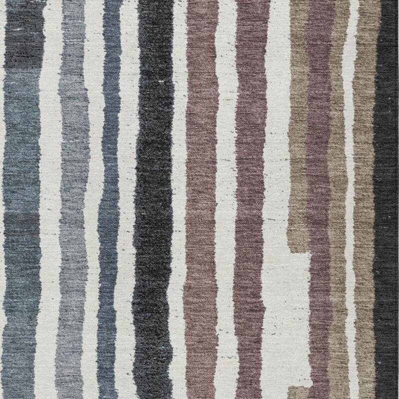 HomeRoots Striped Transitional Rectangle Outdoor Rug