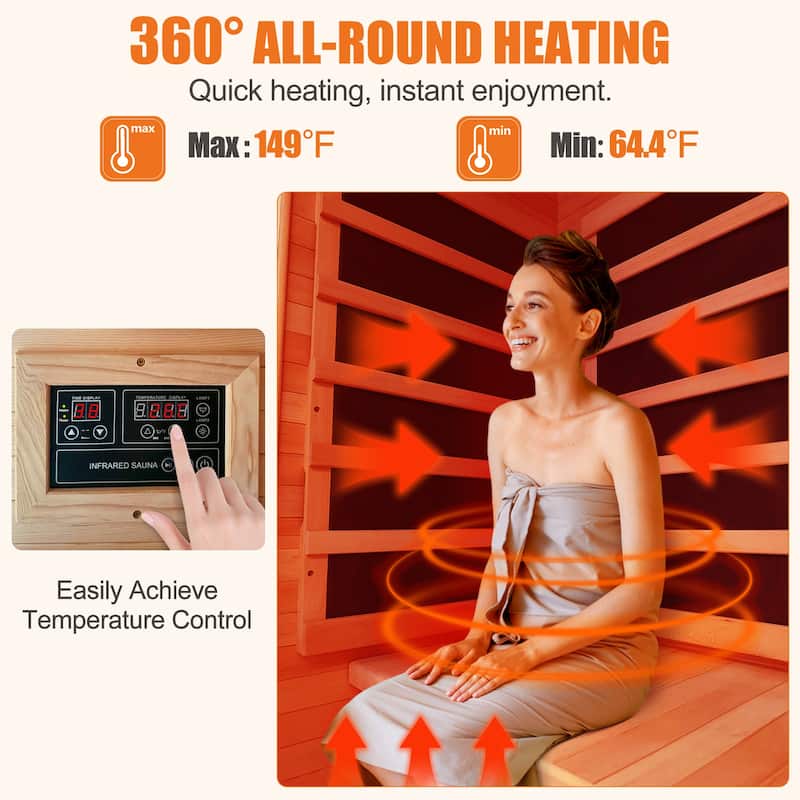 Recharge at Home: 1-Person Infrared Sauna with Bluetooth