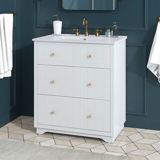 Bathroom Vanity Cabinet with two drawers - Bed Bath & Beyond - 39095121