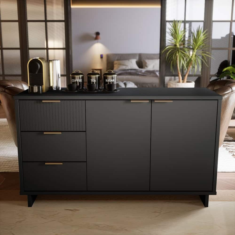 Manhattan Comfort Granville 55.07" 3 Drawer Modern Sideboard