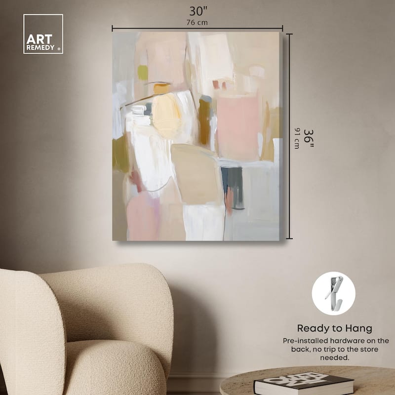 Apricot Cream II Canvas by Art Remedy, Gallery Wrapped