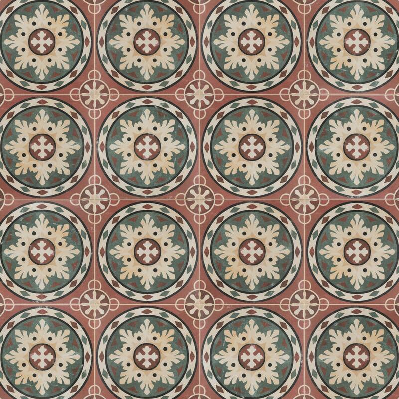 Merola Tile Habana Rosso 9-3/4" x 9-3/4" Porcelain Floor and Wall Tile