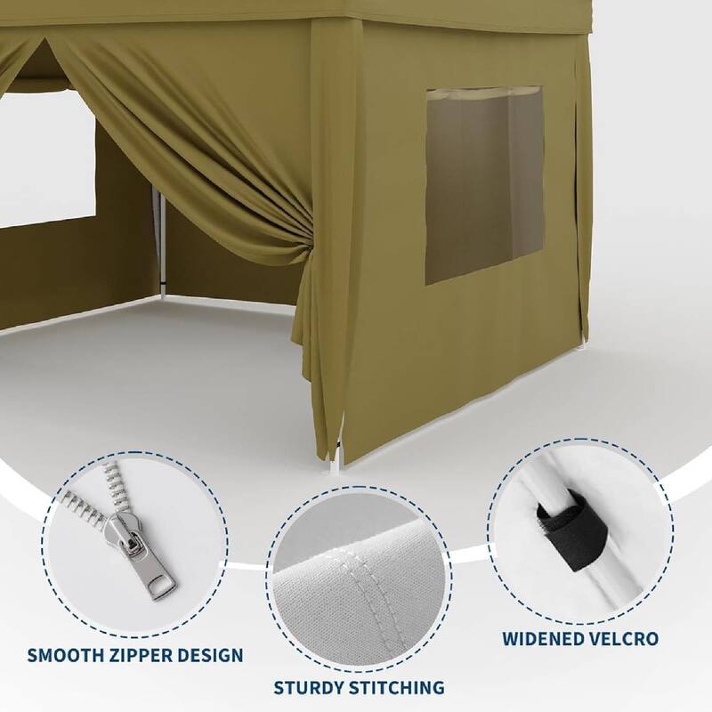 4-Piece Waterproof Replacement Tent Sidewalls, SunWall Panels for 10x10ft Pop Up Canopy (Canopy Tent NOT Included) - N/A