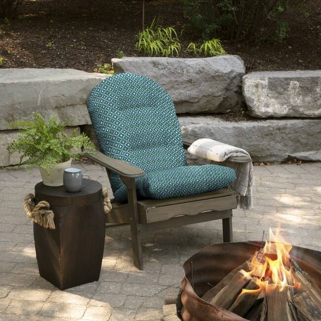 ARDEN Outdoor Plush Modern Tufted Adirondack Cushion, Set of 2, 20 x 18