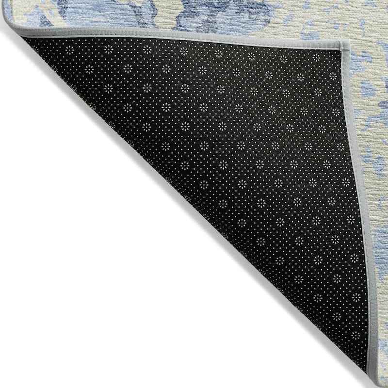 Machine Washable Indoor/ Outdoor Abstract Modern Chantille Rug