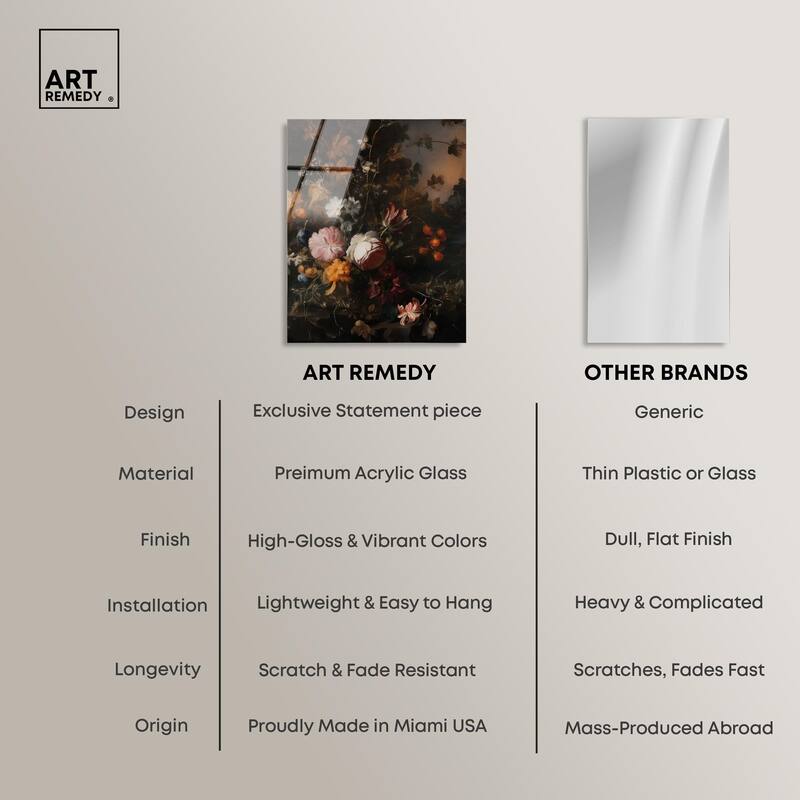 Shadowed Petal Secrets I Acrylic by Art Remedy, Ready to Hang