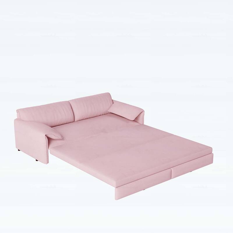 3-in-1 Convertible Sleeper with Side Storage,Multi-Functional Loveseat for Various Spaces