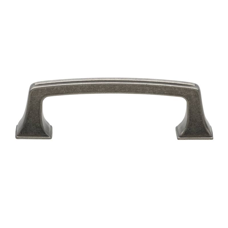 GlideRite 5-Pack 3 in. CC Weathered Nickel Deco Base Cabinet Pulls - Weathered Nickel