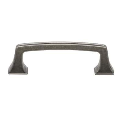 GlideRite 5-Pack 3 in. CC Weathered Nickel Deco Base Cabinet Pulls - Weathered Nickel