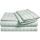preview thumbnail 21 of 20, Luxury 500 Thread Count Egyptian Cotton Solid or Striped Sheet Set King - Sky (Damask Stripe)