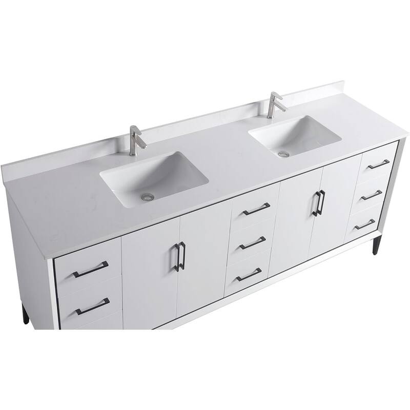 VSD Freestanding Shaker Bathroom Vanity with Cultured Marble Sink