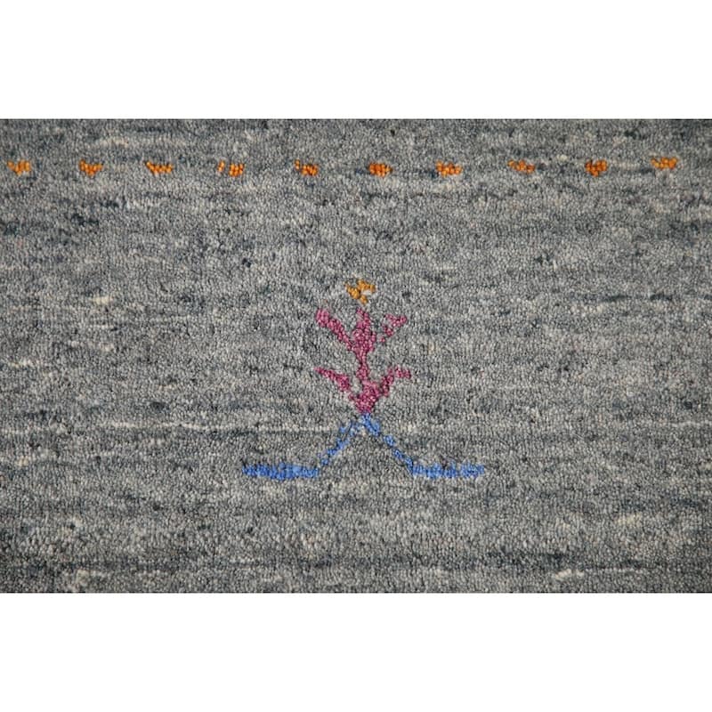 Gabbeh Indian Area Rug Handmade Wool Carpet - 7'11"x 9'8"