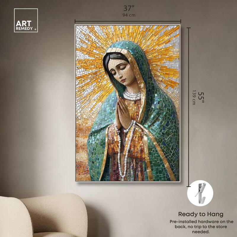 Tessellated Tepeyac Vision Canvas by Art Remedy