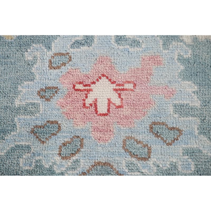 Oushak Style Area Rug Handmade Transitional Wool Carpet - 7'10"x 9'9"