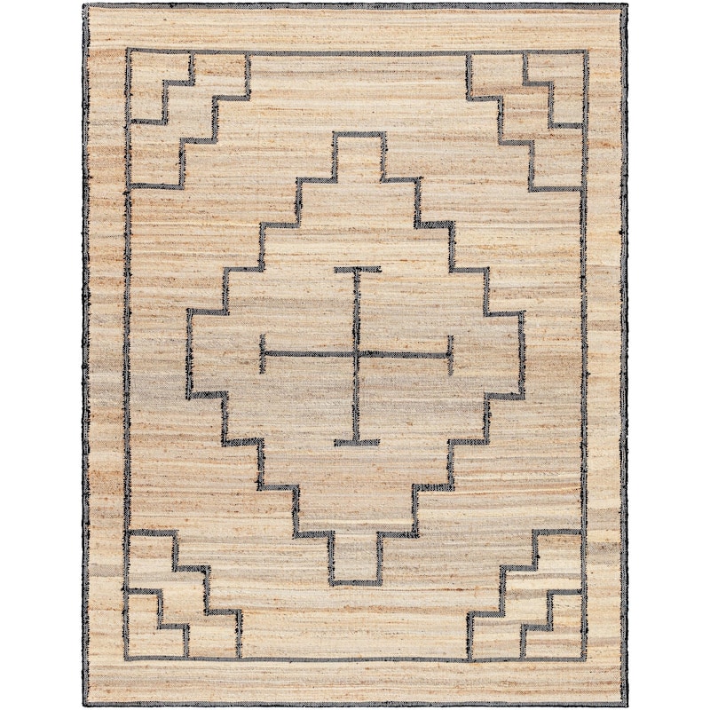 Kayla Modern Geometric Jute Area Rug