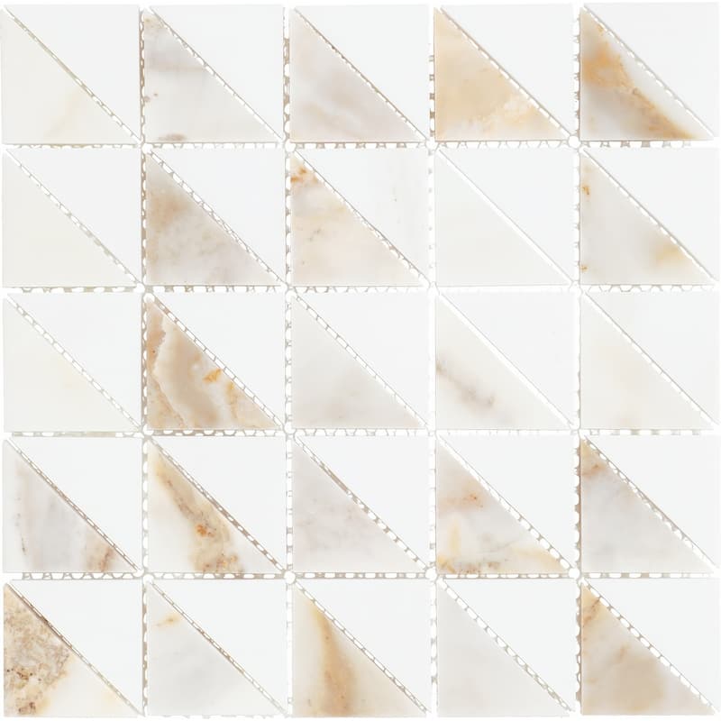 Daltile Gamma Natural Stone Triangle Wall and Floor Mosaic Tile (Set of 10)
