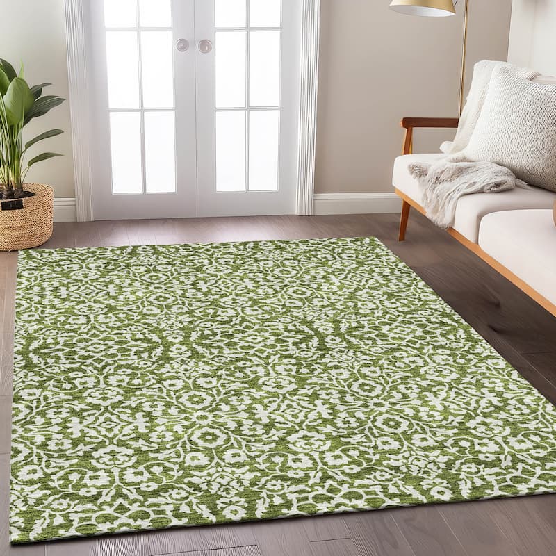 Machine Washable Indoor/ Outdoor Chantille Traditional Farmhouse Rug