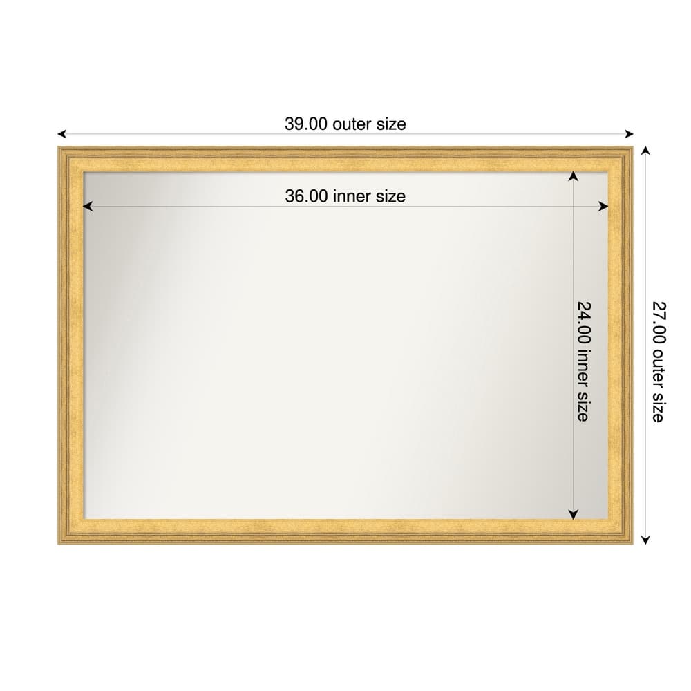 Owen Gold Non-Beveled Wood Framed Wall Mirror - Owen Gold