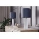 preview thumbnail 62 of 106, 16-in. Glass Lamp w/ Brushed Nickel Accents and Drum Shade