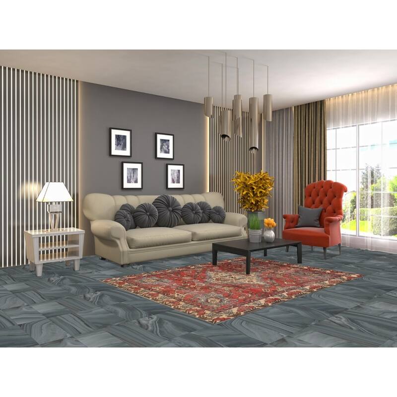 Hand Knotted Oriental 100% Wool Carpet Traditional Floral Oranges & Rust Bakhtiari Area Rug - 6' 2'' X 4' 7''