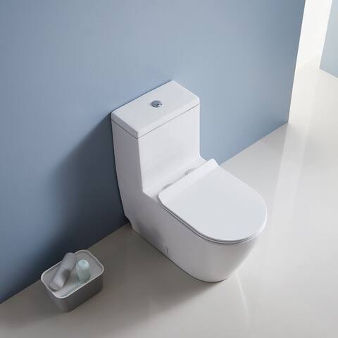 Dual Flush One-Piece Toilet with Soft Close Seat