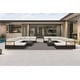 preview thumbnail 21 of 37, PURPLE LEAF GLFSF Outdoor sofas Black sofa with white seat for Yard Porch Deck Patio Conversation Sets