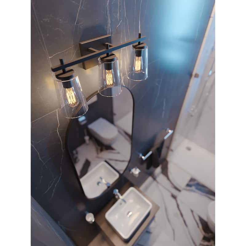 Joanna 22" Vanity Light with Clear Glass Shade