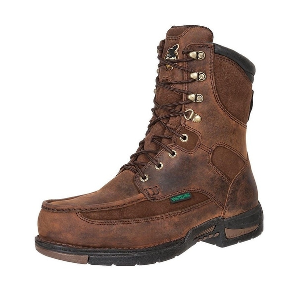 Georgia Boot Work Mens 8" Athens Waterproof Leather Brown