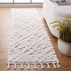 preview thumbnail 75 of 122, SAFAVIEH Moroccan Tassel Shag Kobi 2-inch Thick Rug 2'3" x 10' Runner - Ivory/Pink - Runner