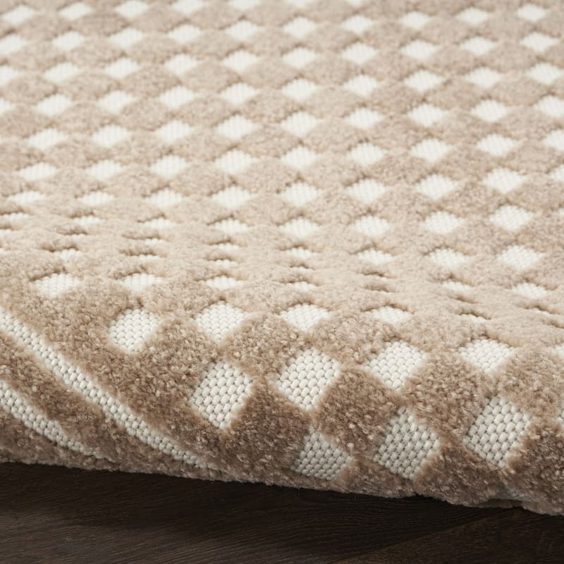 Bede Geometric Modern Woven Low Pile Area Rug By HomeRoots - 110' X '79' X '0.25