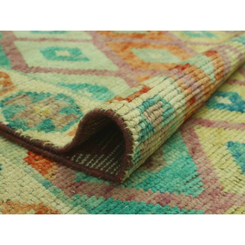 Balochi Akwtee Turquoise/Ivory Rug - 8'2" x 11'5"