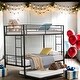 preview thumbnail 2 of 10, Durability & Stability Metal Bunk Bed with Guardrails and Stairs