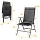 preview thumbnail 10 of 8, Costway 4PCS Patio Folding Dining Chair Recliner Adjustable Black