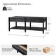 preview thumbnail 16 of 22, HULALA HOME Derk Transitional 47"W Spindle Fluted Rectangular Storage Coffee Table with Solid Wood Drawers