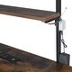 preview thumbnail 20 of 26, Twin Metal Loft Bed with Study Desk, Remote-Control LED Shelf Lighting, Charging Station & Ample Storage,Cabinets and Shelves
