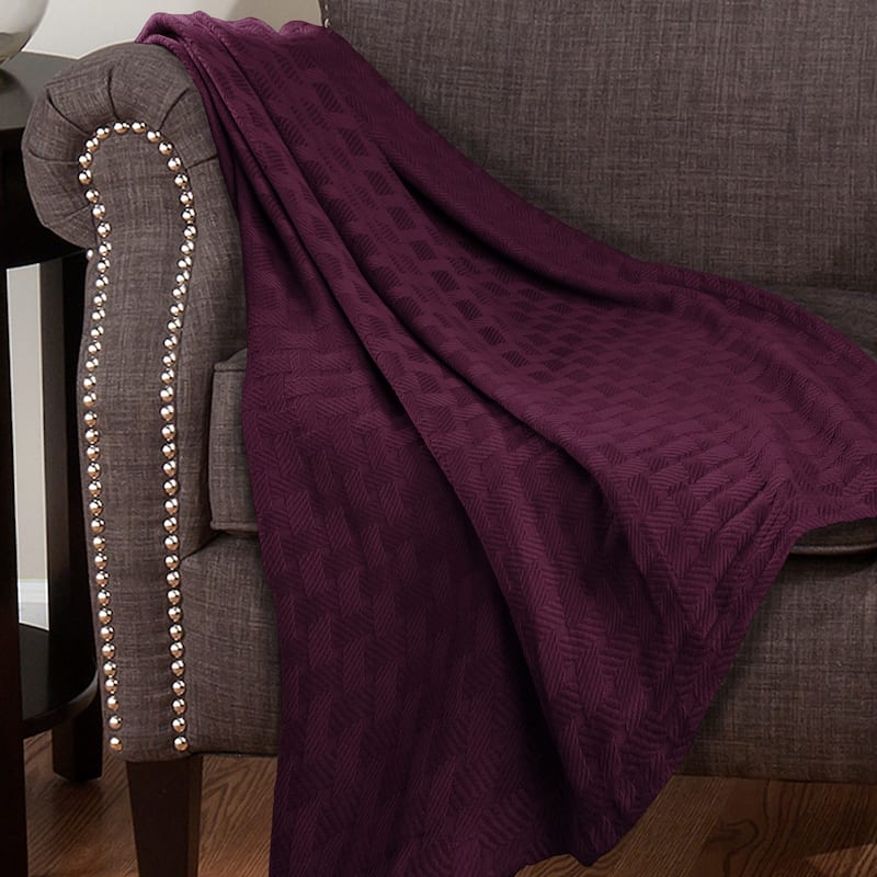 Superior Basketweave All-Season Bedding Cotton Blanket