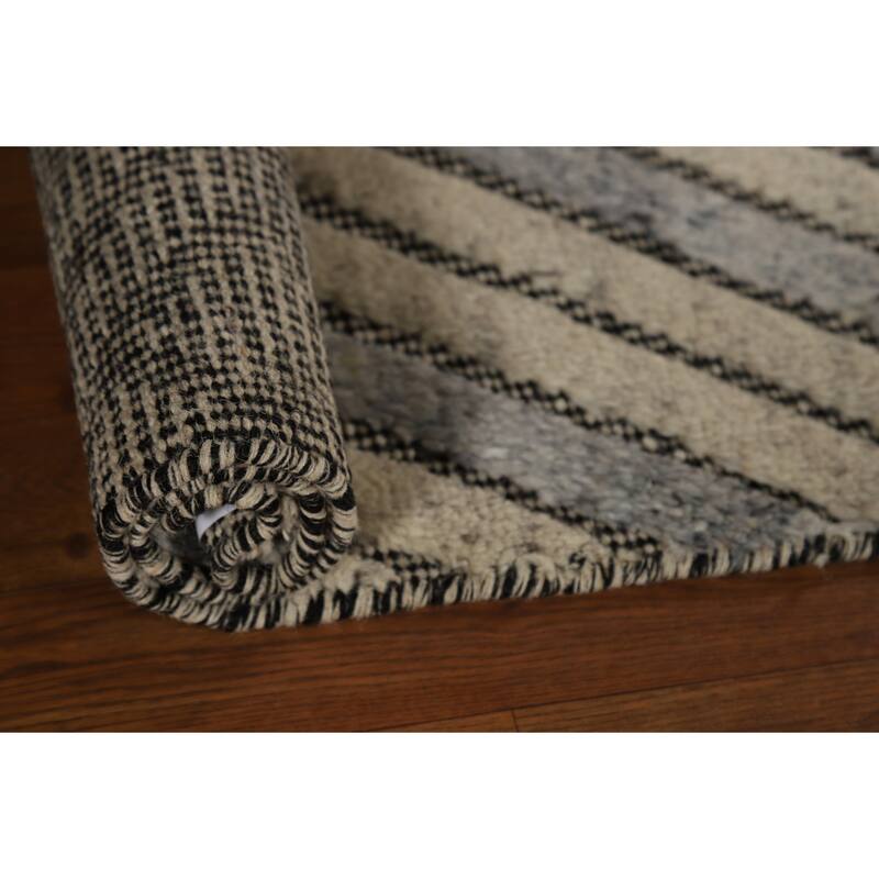 Geometric Moroccan Indian Rug Hand-Knotted Wool Carpet - 2'0"x 3'0"