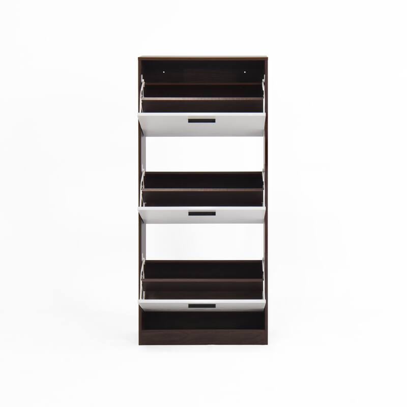Shoe Storage Cabinet with 3 Flip Drawers&1 Drawer, Slim Freestanding Storage Racks