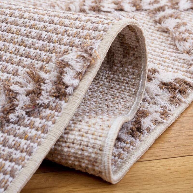 SAFAVIEH Augustine Saori Rustic Trellis Fringe Rug
