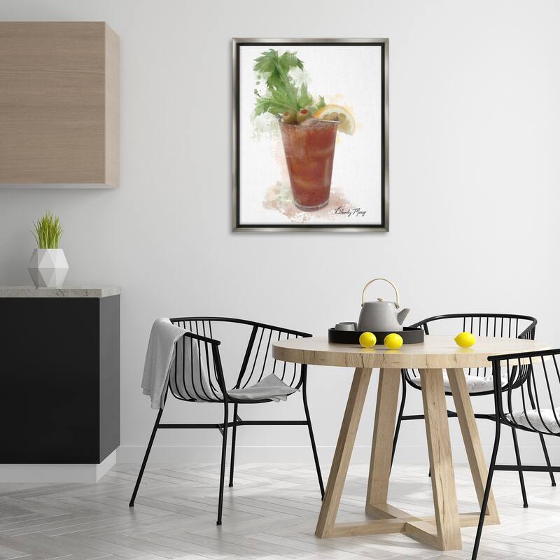 Stupell Modern Bloody Mary Framed Floater Canvas Wall Art Design By Matthew Piotrowicz