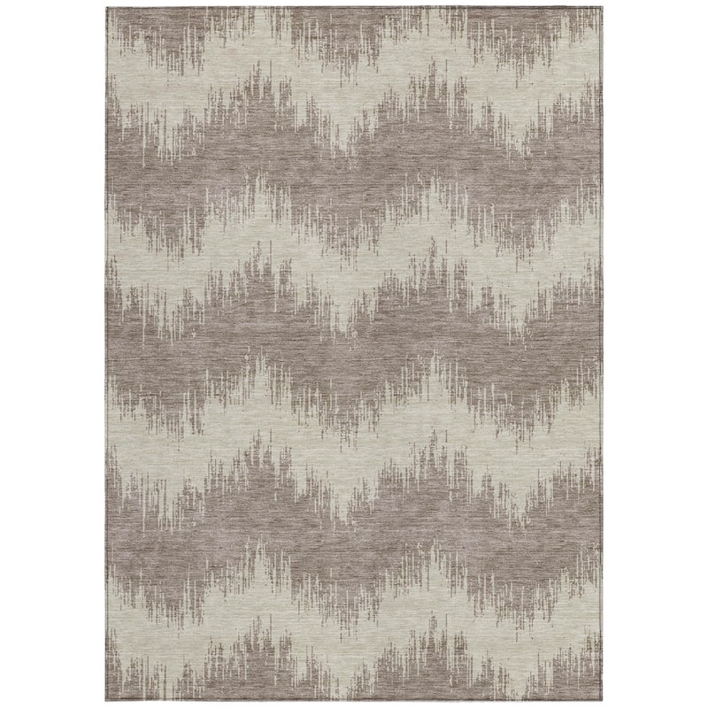 HomeRoots Chevron Transitional Rectangle Outdoor Rug