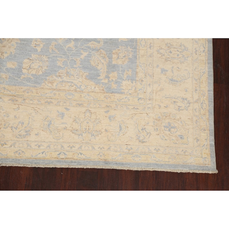 Vegetable Dye Muted Peshawar Chobi Oriental Wool Area Rug Hand-knotted - 8'10" x 11'9"