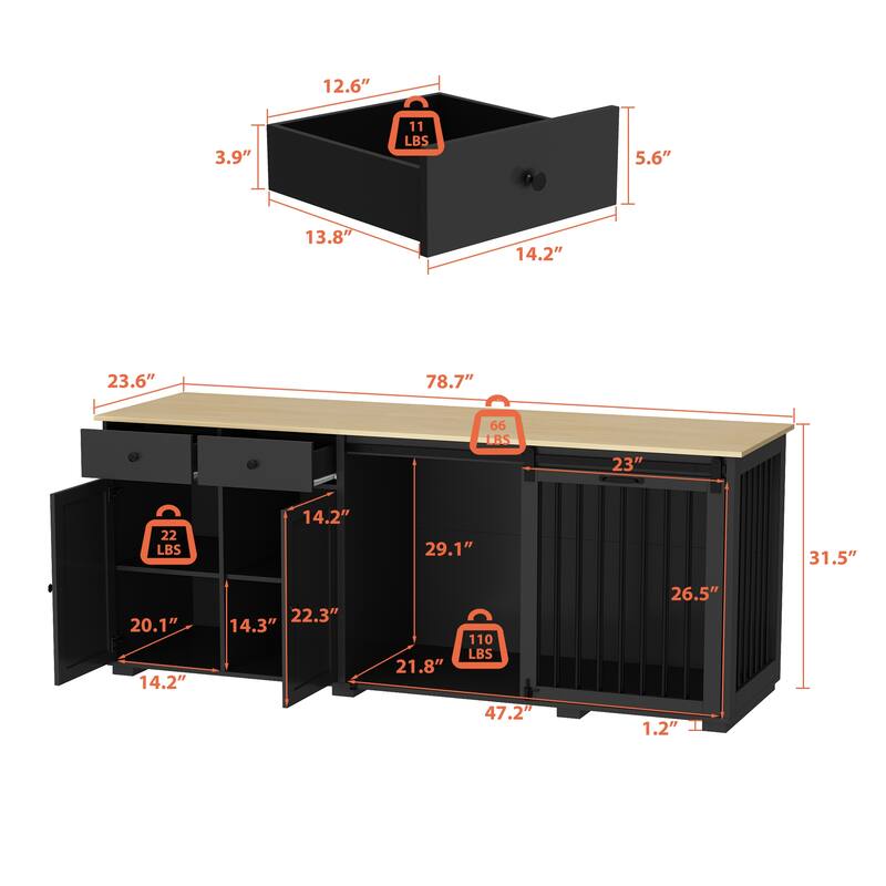 Dual-Drawer Cabinet Pet Sanctuary Contemporary Home Storage Solution