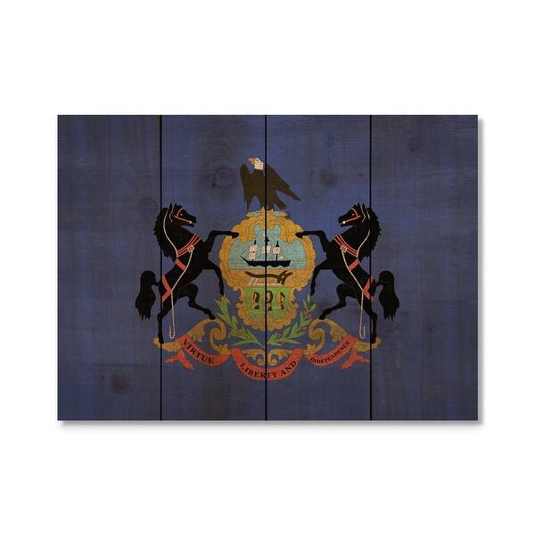 Shop Pennsylvania State Flag On Wood Indoor And Outdoor Safe Wall Decor Overstock 31708507