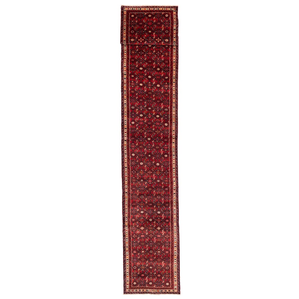 ECARPETGALLERY Hand-knotted Andelz Red Wool Rug - 2'8 x 16'3