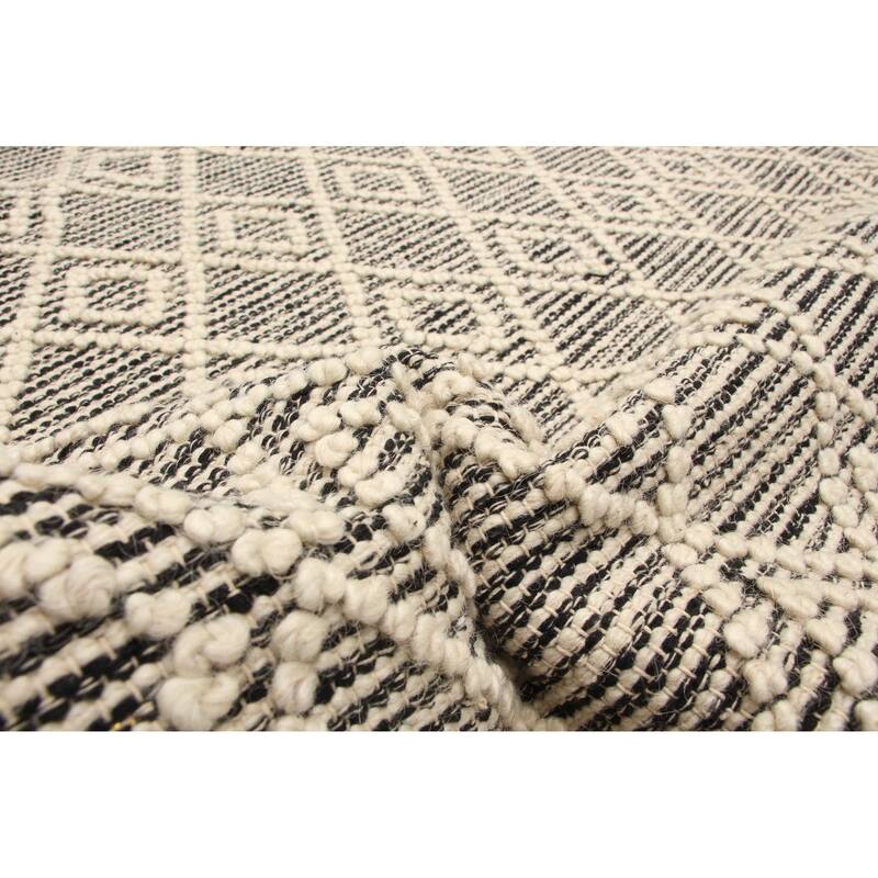ECARPETGALLERY Braid weave Sienna Cream Wool Rug - 5'3 x 7'5