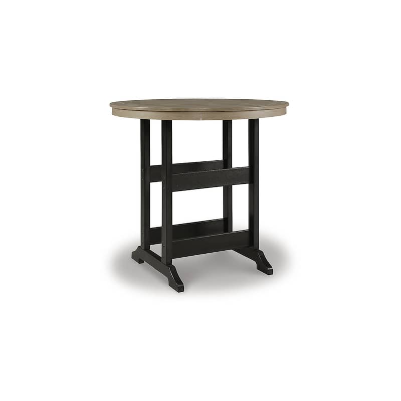 Signature Design by Ashley Fairen Trail Black/Driftwood 5-Piece Outdoor Dining Package - 45.13" W x 45.13" D x 42" H