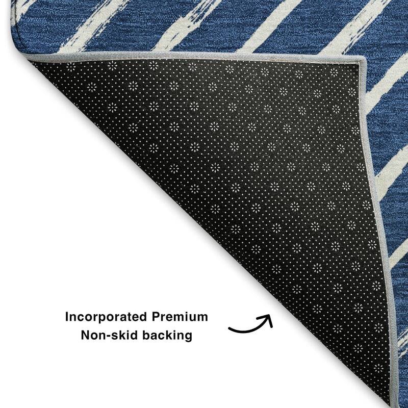 Premium Washable Super Soft Angle Stripe Mayfield Rug