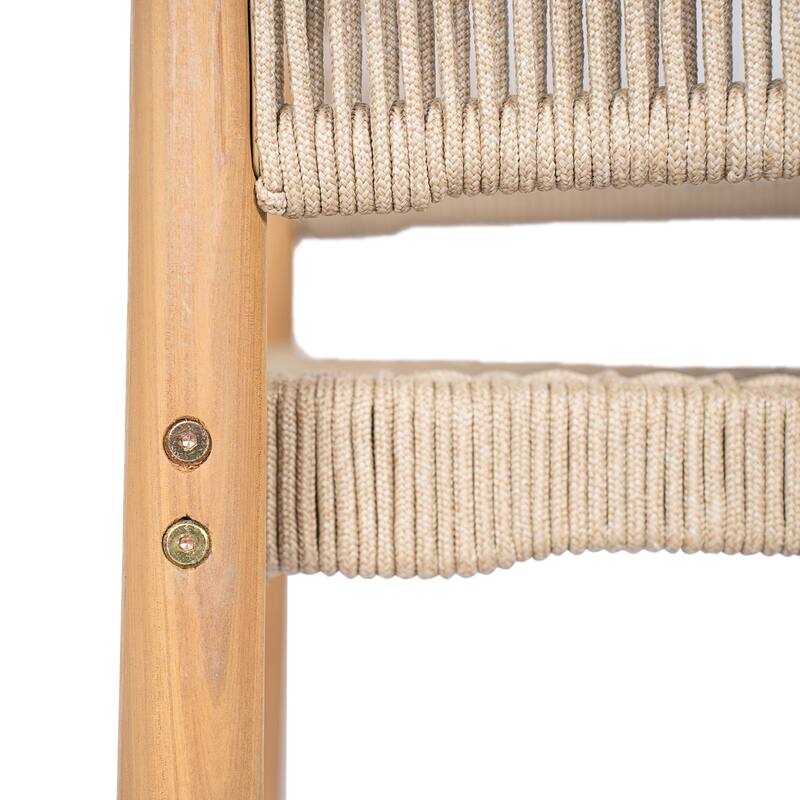 Christopher Knight Home - Verona Boho Solid Acacia Wood Rope Dining Chair Set